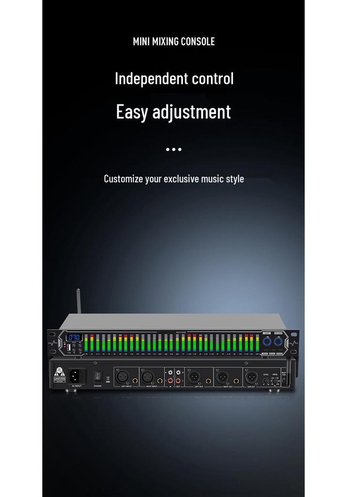 31-Band Digital Equalizer with Noise Reduction for Home, KTV, Stage, and Bar Audio Systems