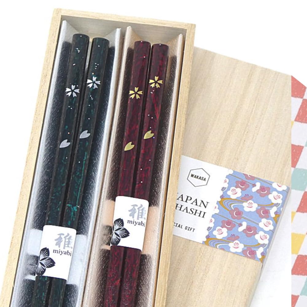 

Cherry Blossom Couple Single Cherry Blossom Dishwasher Wakasa Lacquer Made in Perfect for Formal and Celebrations Paulownia Wood Heart-fluttering