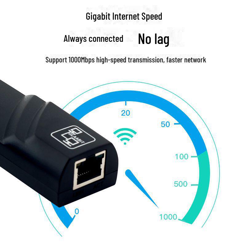USB-C To RJ45 Gigabit Ethernet Adapter, Driver-Free Network Card Converter for Computer & Tablet