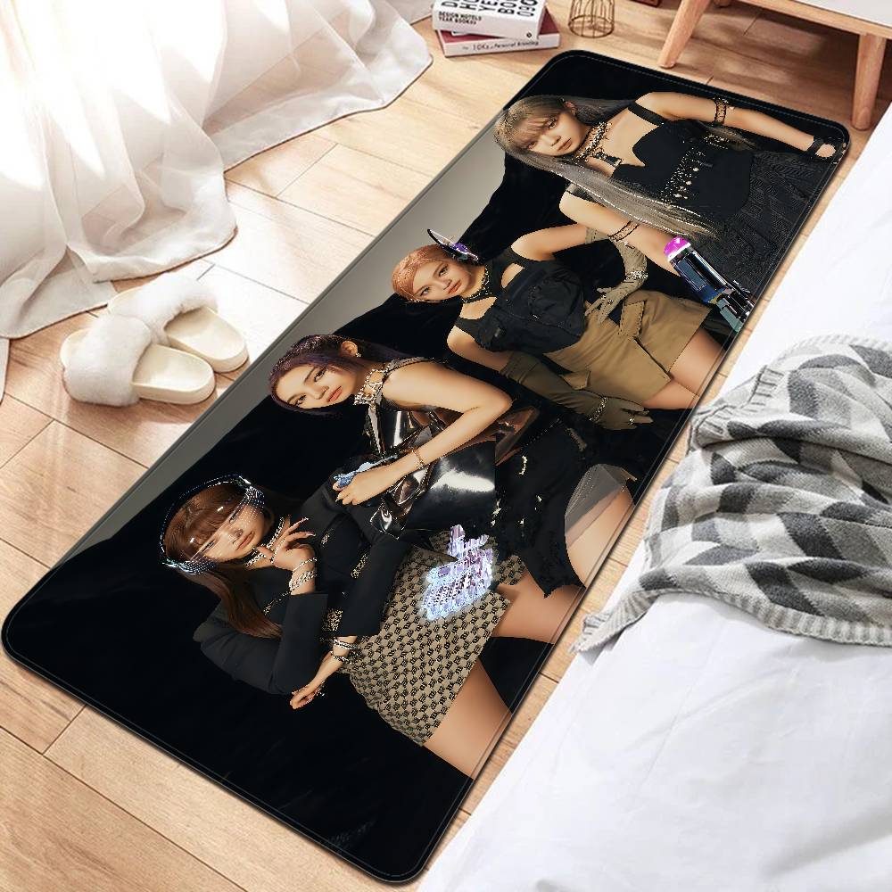 KPOP Korean Girl Group A-AespaS Floor Mat Non-Slip Laundry Room Mat Laundry Decor Balcony Child Living Room Household Carpets