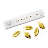 NAGAO Chopstick Rest, Camellia Leaf Design, Gift Set for 5, Gold, Made In Japan, Stainless Steel, Tsubame-Sanjo, Blast Finish Gold Plating, 18-8