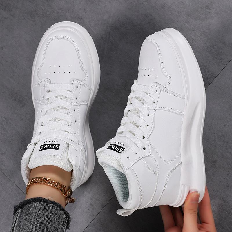 Korean Fashion Board Shoes Soft Sole Comfortable Casual Sports Single Shoes Lace-up Light Outdoor Flat Bottom
