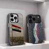 I-Irácká Irácká Národní Vlajka Pouzdro na Telefon Pro iPhone 11,12,13,14,15,16,17,Pro,Max,Plus,E,Air,Mini IMD Matná Černá