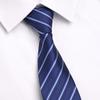 Hand-Tied Tie, Men's Business Formal Wear Trendy 8cm Tie Gift Box Set, Blue Fine Twill