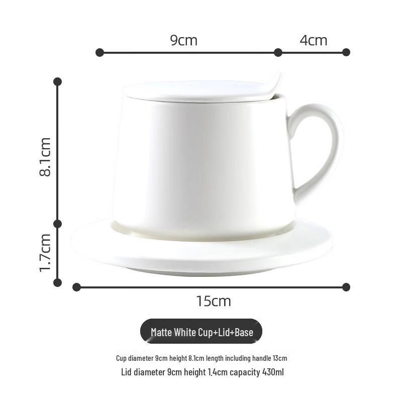 

Shangqi Matte Glazed Ceramic Coffee Cup with Saucer