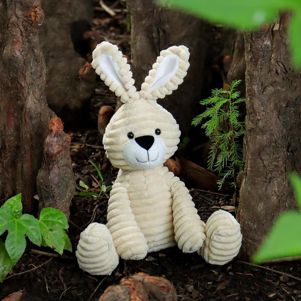 Apricot Lamb Cream Corduroy Bunny Plush Toy for Soft and Fluffy Cream Corduroy Bunny for Girls and 23cm Kids, Cute, Boys,