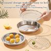Stainless Steel Round Drain Tray Oven Safe Nonstick Oil Draining Baking Pan for Low Fat Cooking Meals