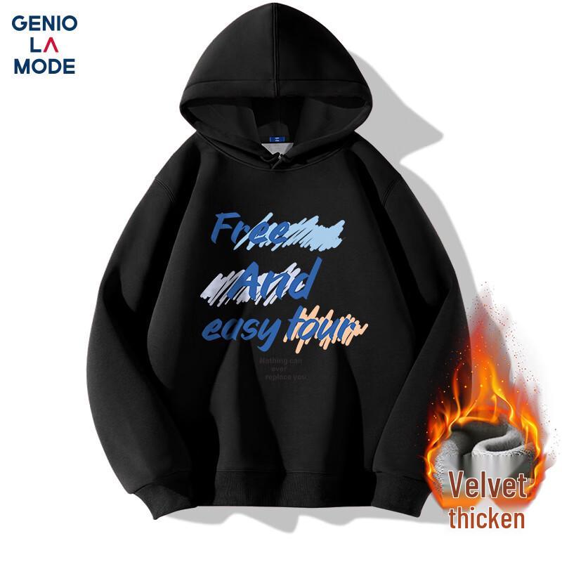 

GENIOLAMODE Men s Heavyweight Fleece Lined Hooded Sweatshirt 2XL