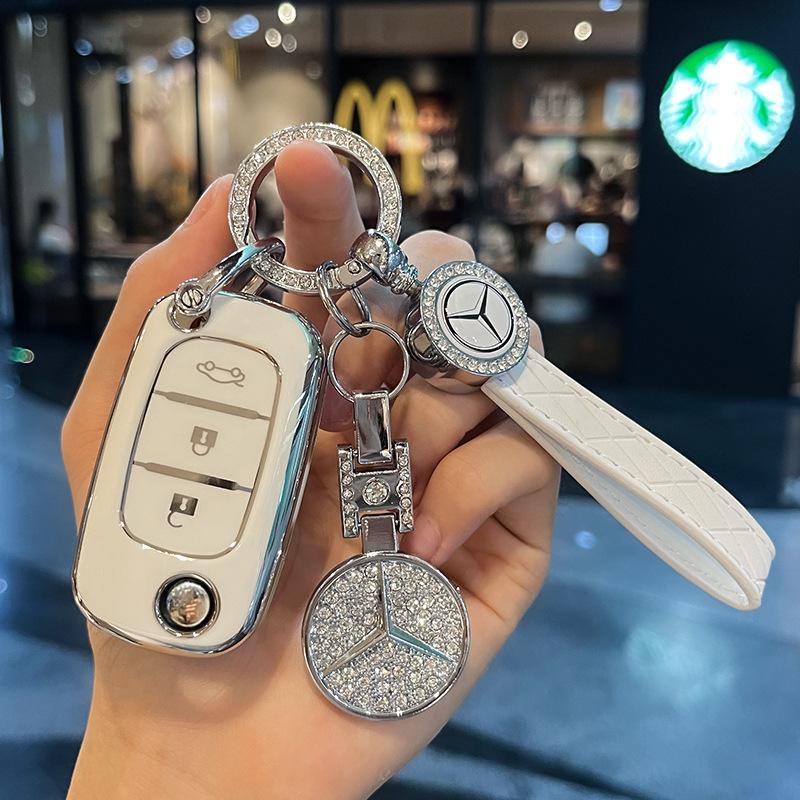 KMLC1 Car Key Case Cover Shell Bag For Mercedes Benz Smart Fortwo 453 Forfour 2015 2016 2017 CWTWB1G767 TWB1G767 Keychain Accessories