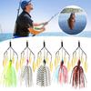 5Pcs Artificial Baits Fishing Lures 360-Degree Rotation Compact Design Portable Metal Sequins