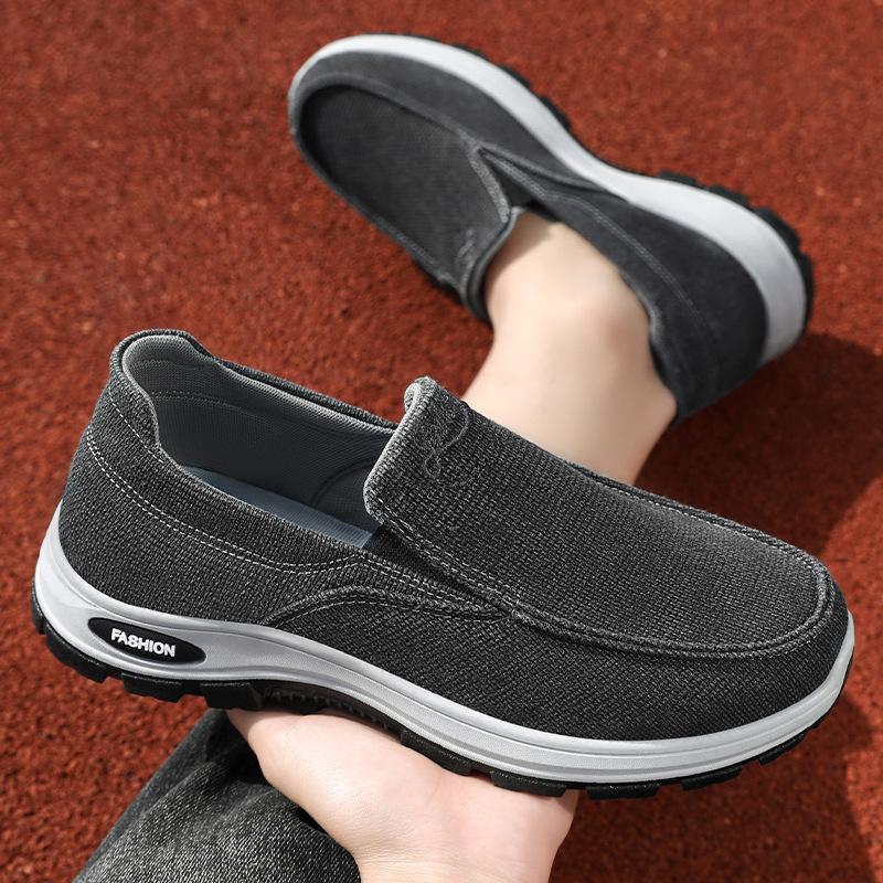 Men's New Summer Casual Old Beijing Cloth Shoes One-legged Single Shoes Dad's Shoes Soft Sole and Not Tired Workwear Shoes
