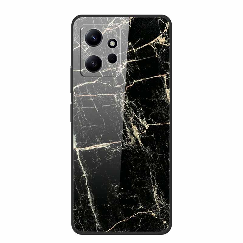 Marble For Redmi Note 12 4G Glass Case Tempered Back Cover Hard Cases For Xiaomi Redmi Note12 4G Protective Shell Colorful Capa