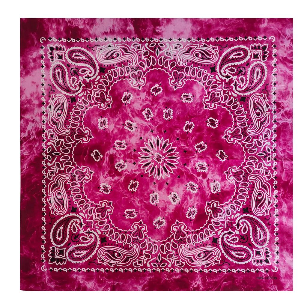 kakatrend bandana paisley 100% cotton tie-dye rose red bandana adult stylish handkerchief cotton bandana unisex do-rag large men red 55cm x 55cm