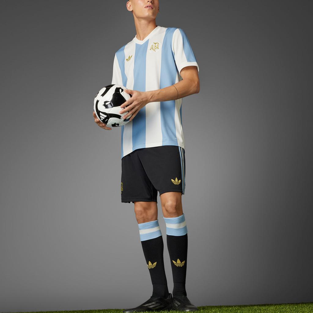 Adidas Originals X Argentina Team Anniversary Striped Comfortable Football Pants Men Bottoms Black JL9551