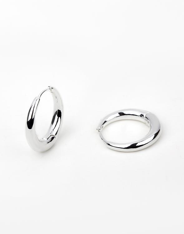 Attica Raw Crescent Hoop Earrings / Ebs044