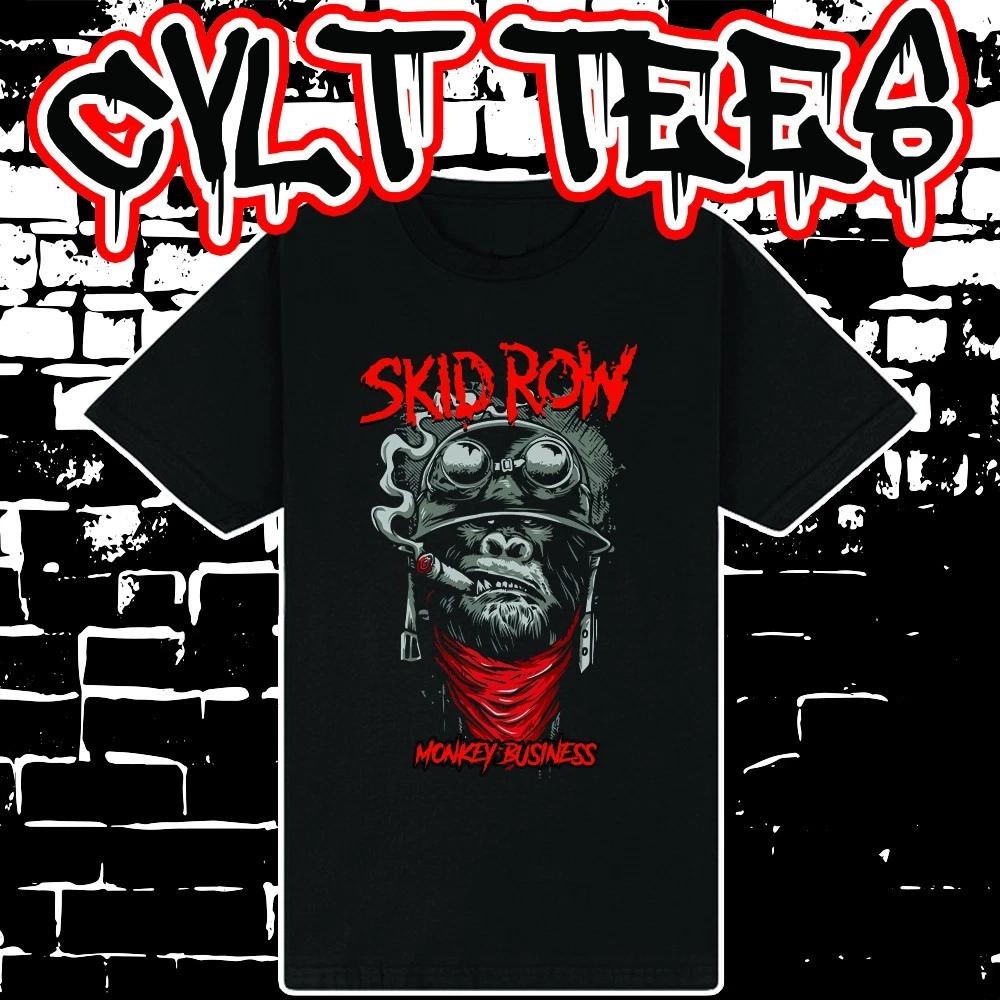 Men s and Women s T-shirts Skid Row Monkey Business Band Tee 100% Cotton L