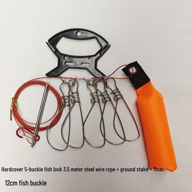 

Садок для рыбы с колышком для втыкания в грунт, 5 застежек, 14 см, для рыбалки на живую на открытом воздухе