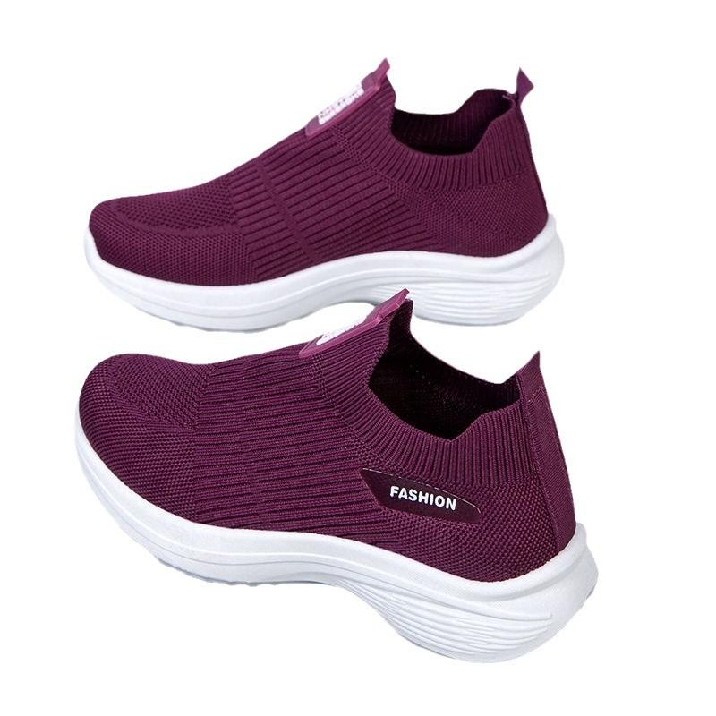 Spring and autumn cloth shoes sports and leisure shoes one pedal fly-woven mesh trendy shoes