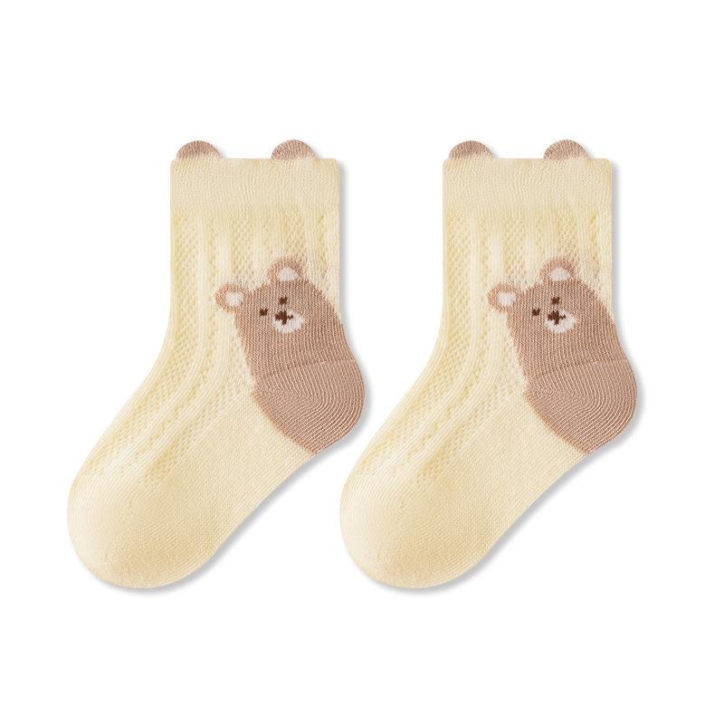 Cute Cartoon Animal Baby Socks Summer Thin Mesh Infant Socks Breathable Cotton Toddler Socks for Boys Girls