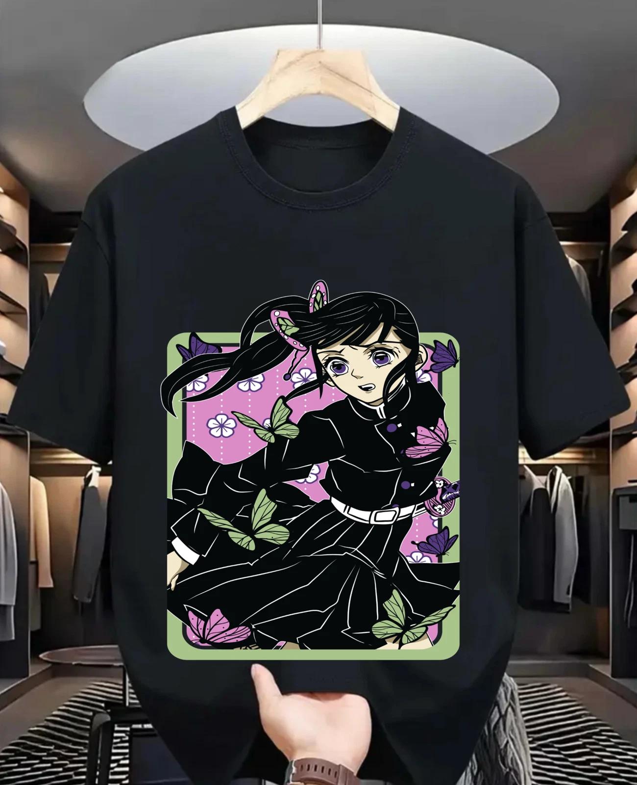 

Футболка Шинобу Кочо Убийца демонов Кимэцу но Яиба Дизайн Аниме Футболка Все Размеры 3XL