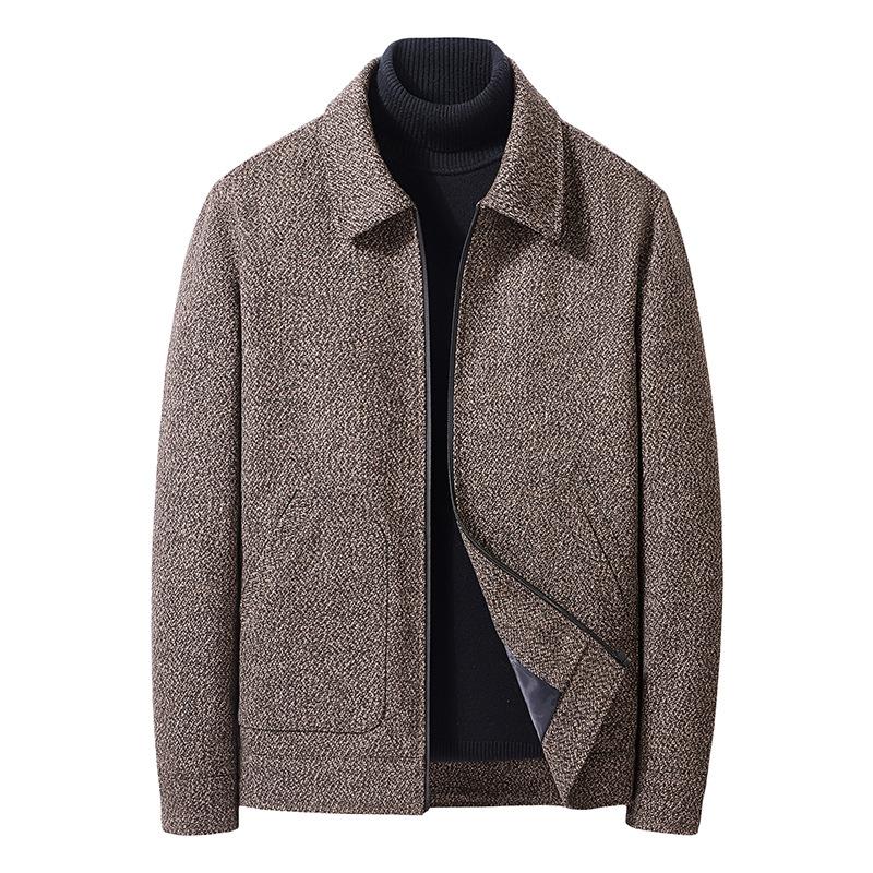 Men's Genuine Spring and Autumn Jacket Fashion Wool Wool Fashion Wool Jacket Men's