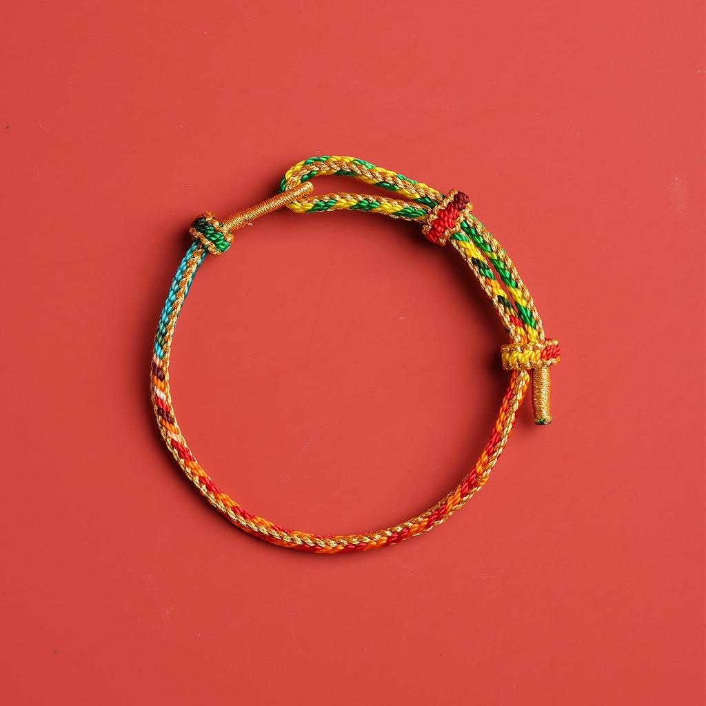 Handmade Zodiac Year of the Horse Red String Bracelet - Ethnic Style Woven Thread for Men & Women