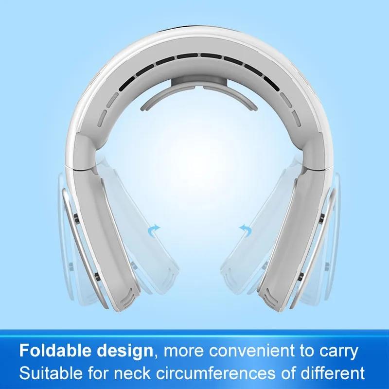 Mini Bladeless Fan Hanging Neck Leafless Fan Rechargeable Fan Mute Sports Fans For Home Outdoor Portable Fans Camping Fan