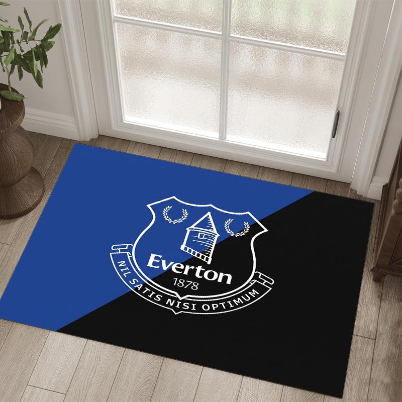 Everton Football Design Crystal Velvet Carpet Cozy Non?Slip Printed Rug For Bedroom Living Room Entrance
