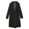 Women's  And Winter Loose Solid Color Stitching Long-sleeved Lapel Lambskin Extended Version Warm Cardigan Coat