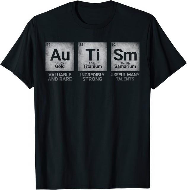 Autism Awareness Periodic Table Science Puzzle Support Funny T T-Shirt 3XL