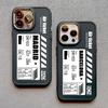 Hot Air Ticket Travel New York London Paris Label Phone Case for iPhone X XS XR 11 12 13 14 15 Pro Max 7 8 Plus Black Soft Cover