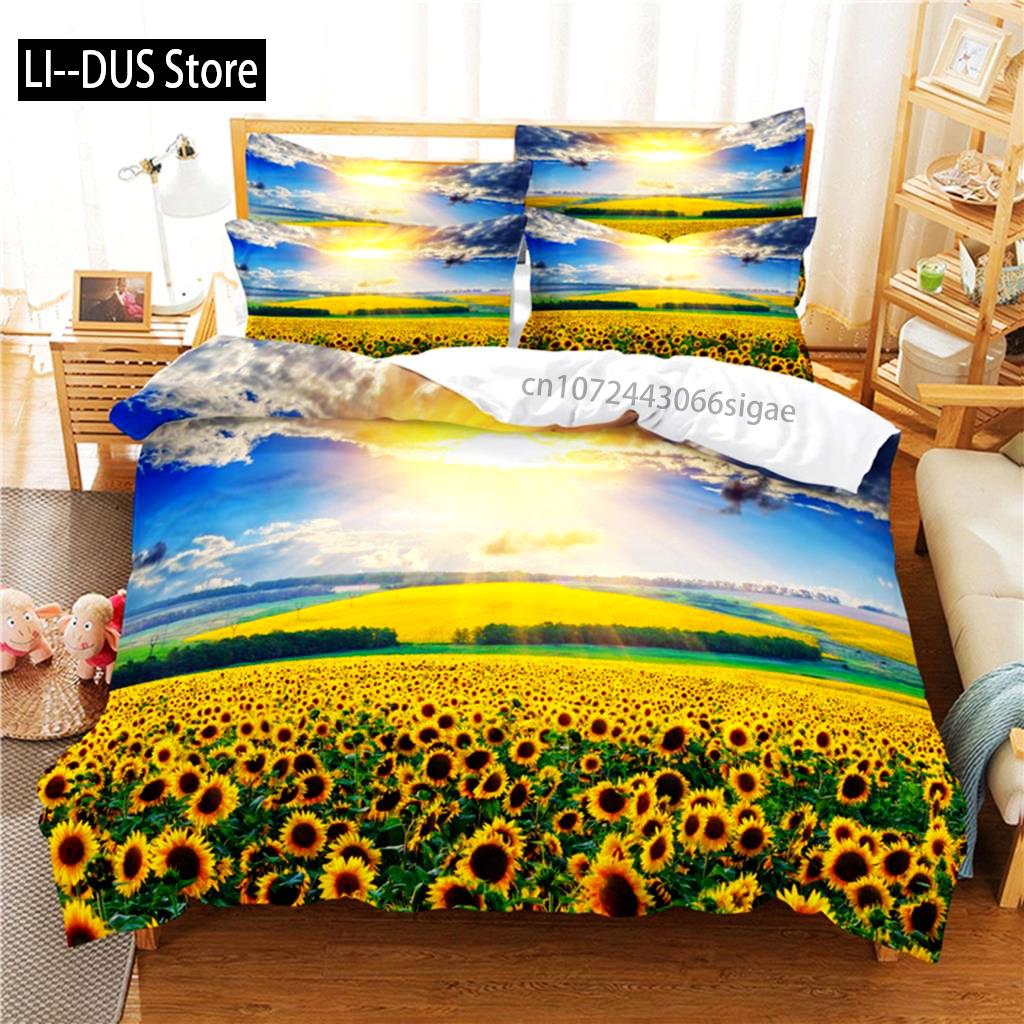 

Comforter Beautiful Flower Bedding Set 3D Bedding Digital Printing Queen Size Bedding Sets Fashion Design Comforter (quilt)-EU Single(135*200cm)3pcs