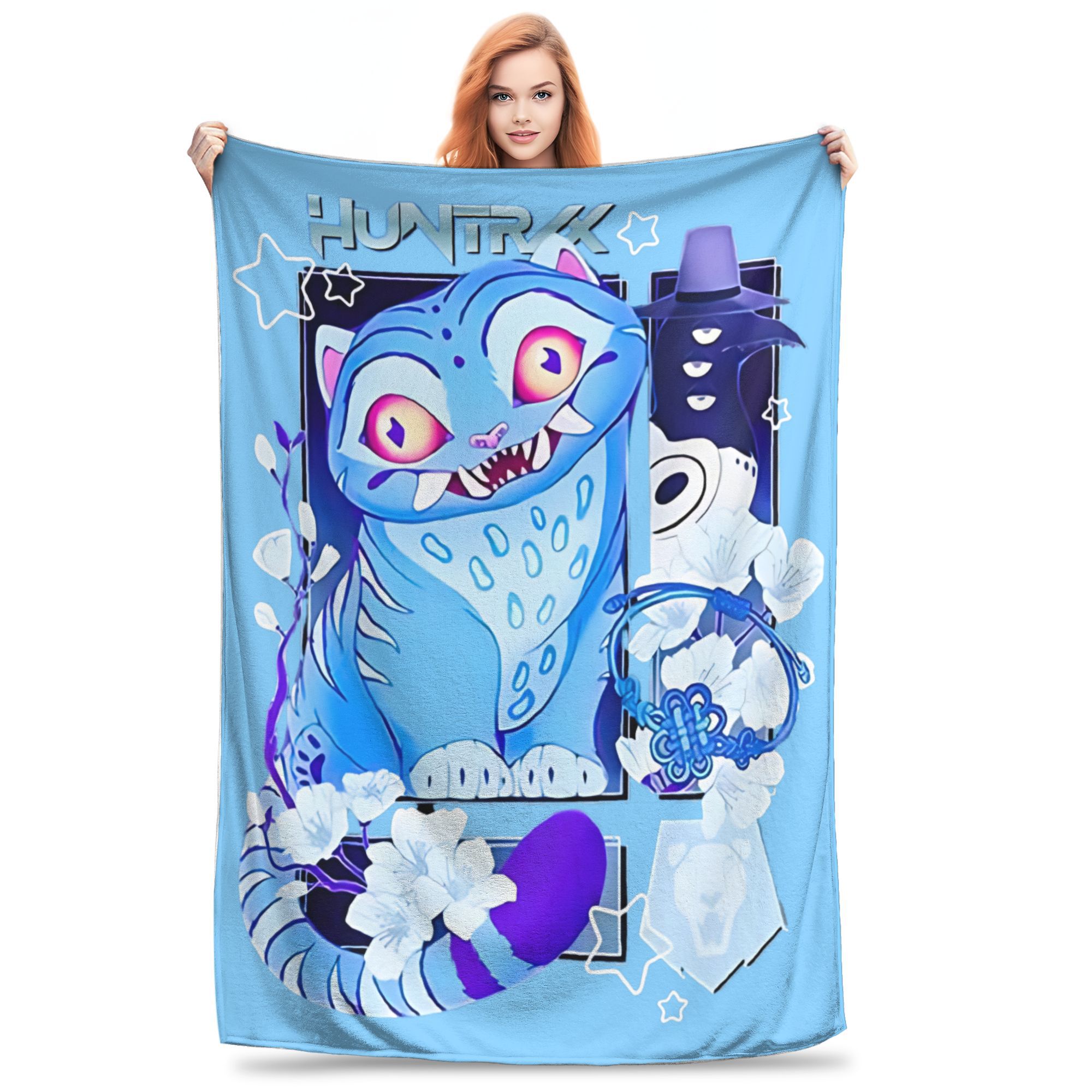 

Джіну KPOP Мисливці на демонів Вінтажний стиль 90-х Ковдра Фланелева Оригінальна Тепла Плед для покривала Літо 30x40in