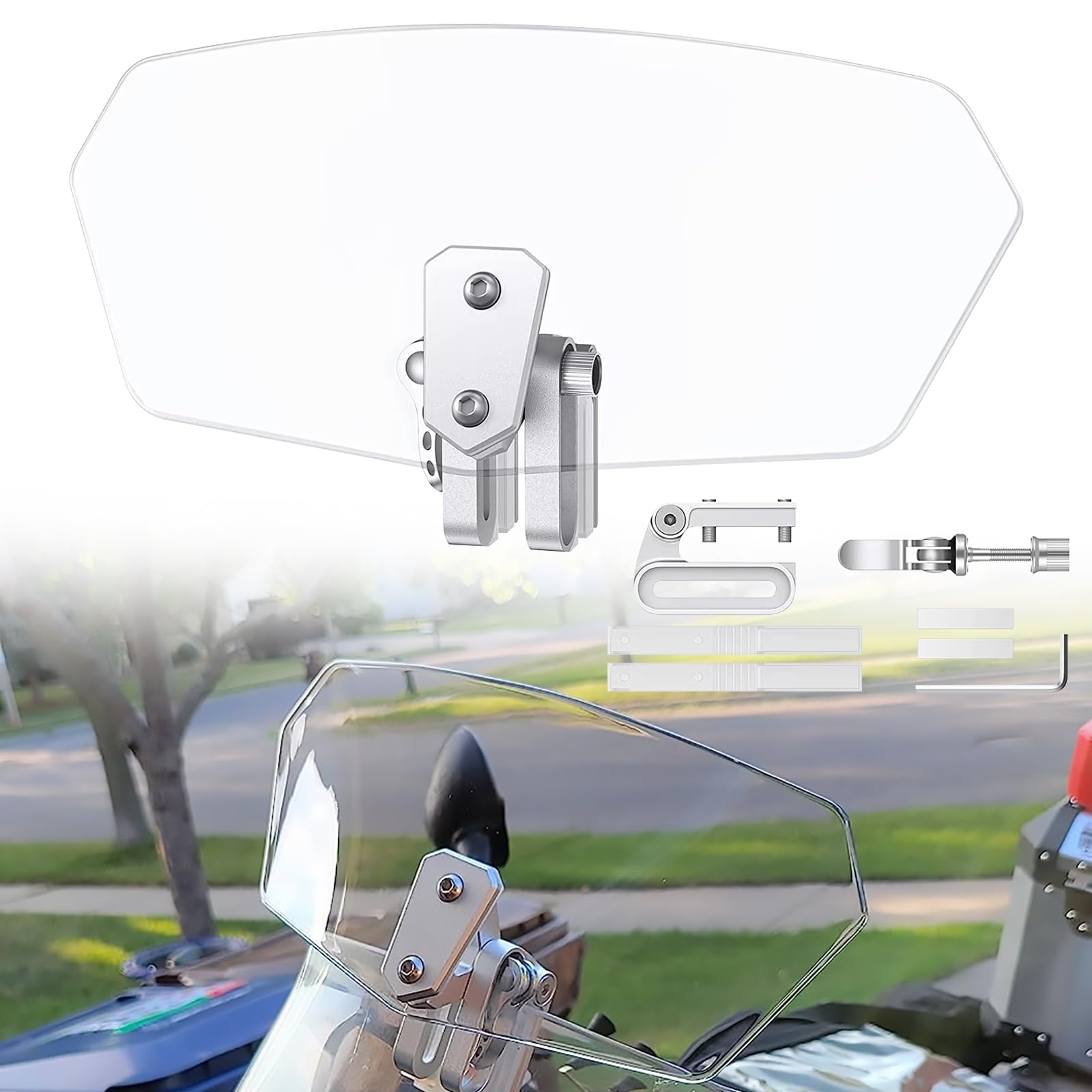 

Chelhead Мотоциклетное Удлиненное Регулируемое Переднее Ветровое Стекло из АБС-пластика с Установкой Универсальная Посадка для BMW F800 Прозрачное Ветровое Стекло, Материал,