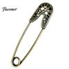 Bronze Safety Pin Vintage Pin, Large Feather Bird Leaf Flower Lapel Elegant Men Women Brooch for Coats, Jackets, Hats, Bags Durable Metal