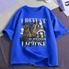 I Refuse To Tolerate Lactose Racoon Funny Meme Lactose Intolerant T Shirts Men's Women Cotton Short Sleeve T-shirts Streetwear