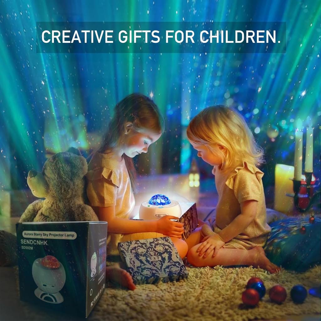 Starry Sky Projector Northern Light Moon Star Projection Lamp USB Party Bluetooth Speaker for Bedrooms Living Room
