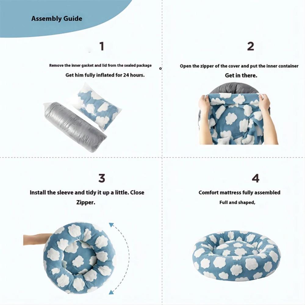 Leasure Plush Pet Nest Pet Bed All Season Universal, Warm Pet, Cat and Dog Universal for Dog/Cat, Small/Medium/Large Round