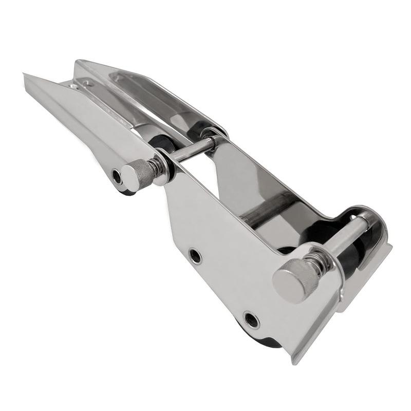 Marine 316 Stainless Steel 330mm Bow Anchor Roller Hinged/Pivoting Double Bow Anchor Bracket with Hinged Quick Release pins