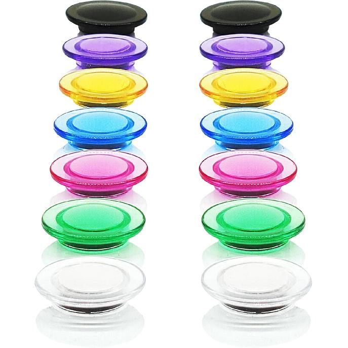 Fridge Magnets - 14 Pack Strong Refrigerator Magnets, Heavy Duty Small Magnets with 7 Colors, Whiteboard Magnet for Crafts, Locker, Office & Kitchen,