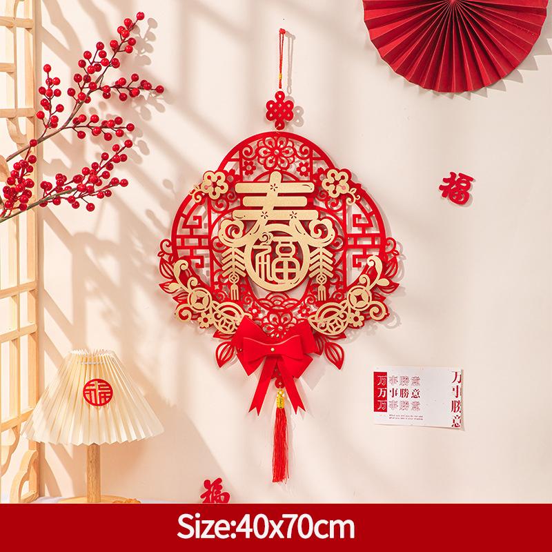 Lunar  Horse Year Wall Hanging Pendant  Spring Festival Decorations 2026 Chinese New New Year Hanging Ornament Room Decor