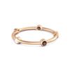 Garnet Bezel- 925Set Stacking Band Ring - 925 Sterling Silver Rose Gold Vermeil