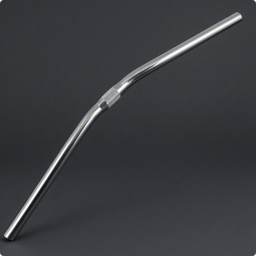 Curved Bike Handlebar Smooth Tube 25.4 Mm Clamp