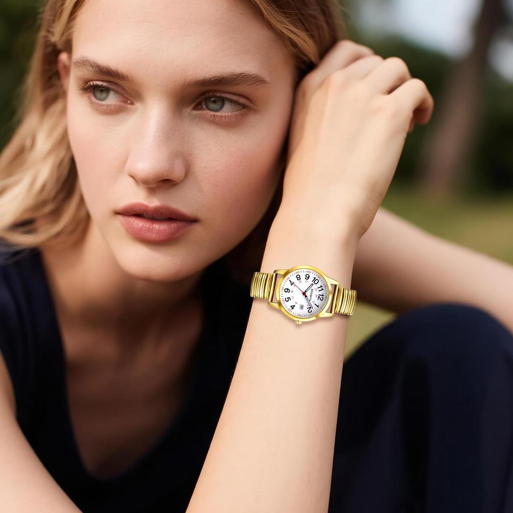 Analoge Uhr mit Edelstahl und Wasser Quarzuhrwerk mit und Business Erhältlich in Gold und Silber Perfekt für oder als Geschenk für Ihn Herren