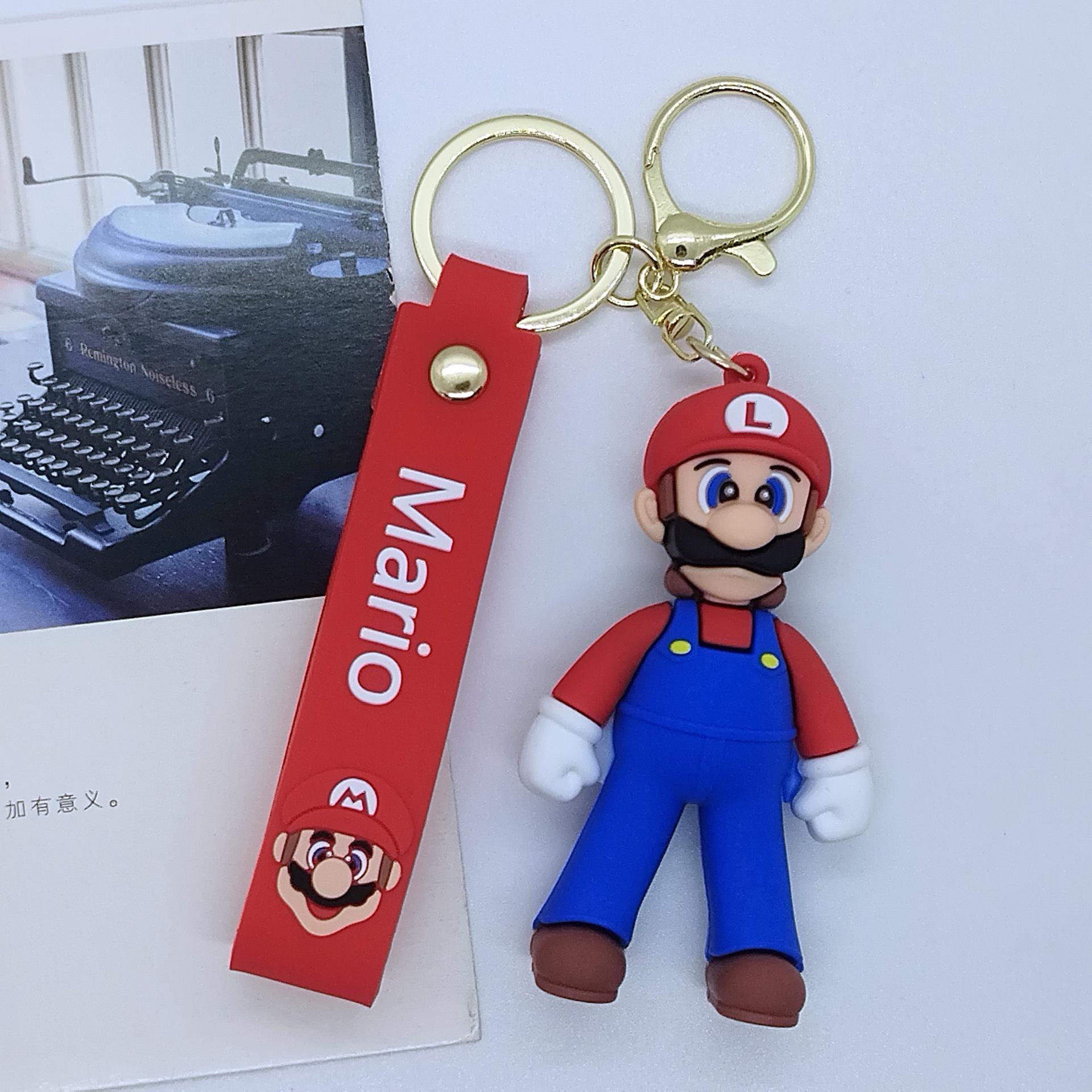 

Creative Cartoon Mario Doll Keychain Bag Car Keychain Accessories Gift Wholesale Kawaii Cute Personalized Gifts Y2k Fashion Toys