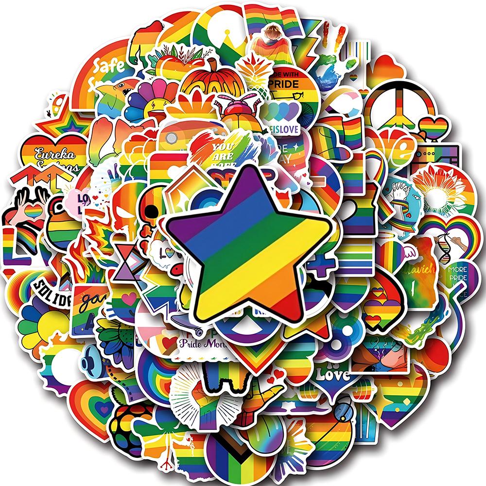 10/30/50/100 stuks Cartoon Regenboog Pride Parade Stickers Grappige LGBT Gay Graffiti Decals Bagage Telefoon Gitaar Decoratie Sticker Speelgoed