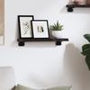 Wall Shelf Dark Brown 40 X 10 X 2 Cm Solid Oak Treated