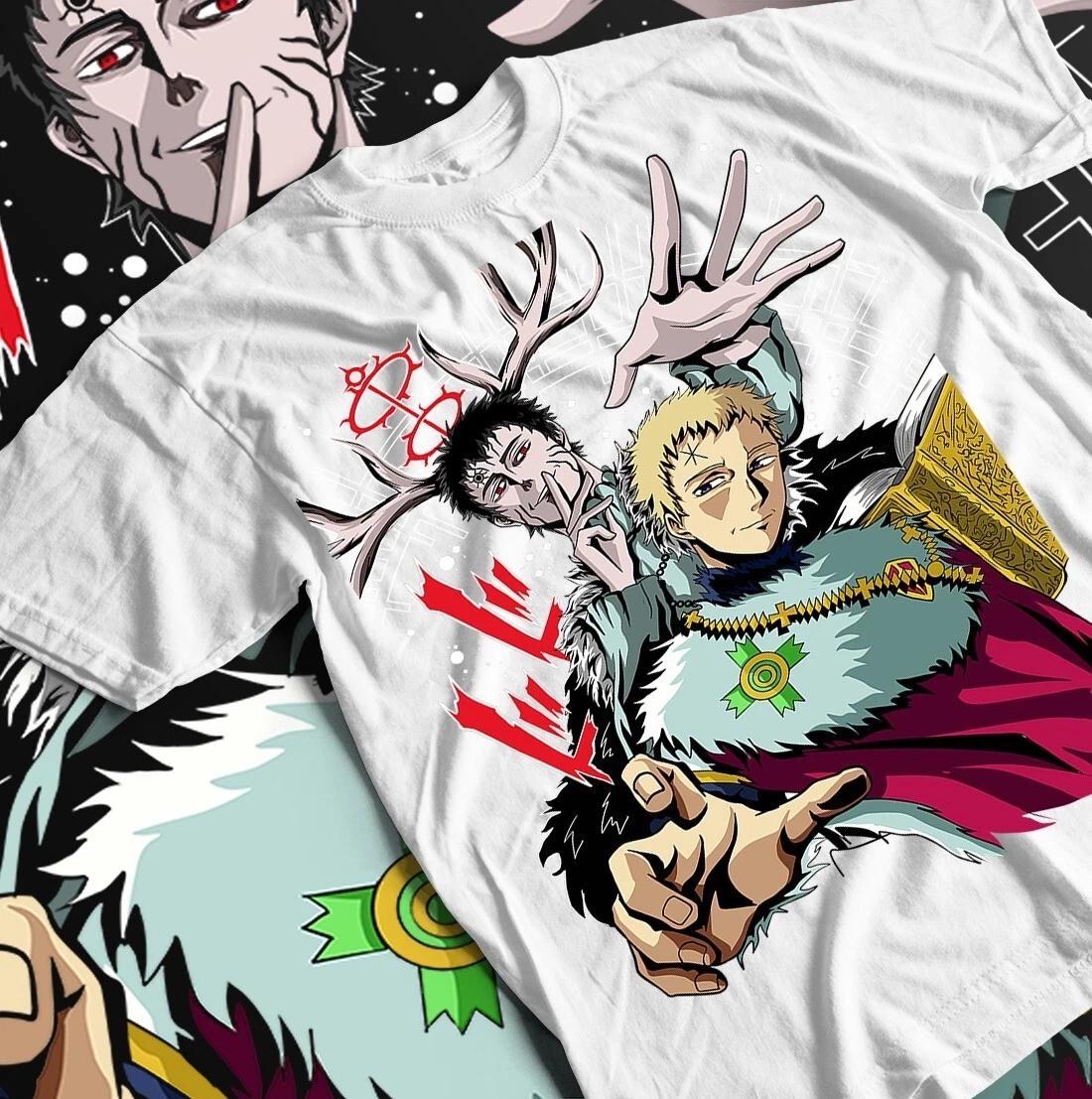 Футболка Аста Юно Черный Клевер Футболка Аниме Манга Графическая футболка Все Размеры L