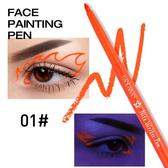 Glow In Dark Eyeliner Pen UV Blacklight Fluorescent Face Painting Pen Waterproof Washable Kids Adults Party Cosplay Makeup Colorful Body Art Painting