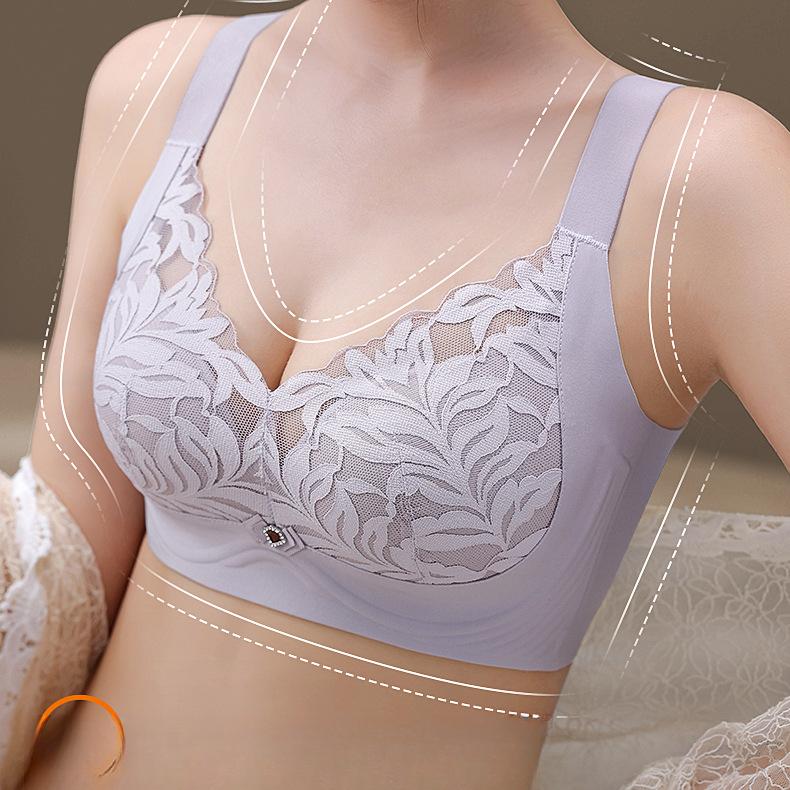 Large-sized Lingerie Women's Gathering Bra Breast Retraction Top Support Anti-sagging Bra Thin Bra Push Up Bra